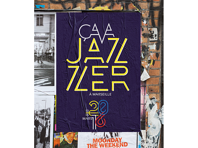 Ça va Jazzer - Marseille 2016 affiche designer graphic illustration marseille music musique police pub typographie