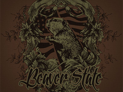 Beaver State beaver flag oregon portland shirt t t shirt t shirt tee us vector