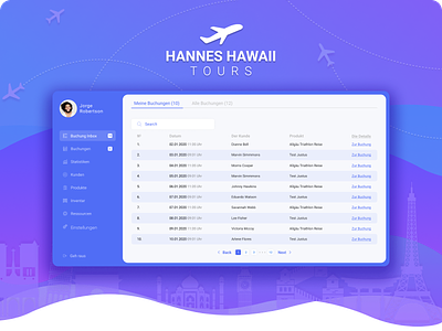 HANNES HAWAII TOURS design ui ux webdesign