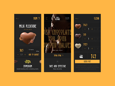 Chocopleasure mobile app app design ui ux