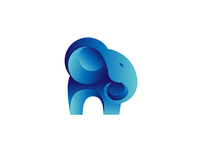 Logo Design For Dataelephant 3d logo adobe illustrator animal art blue brand identity design elephant logo gradient gradient icon graphic design icon illustration logo logodesign