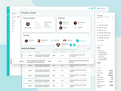 Management App Dashboard Interface by BandaPixels on Dribbble