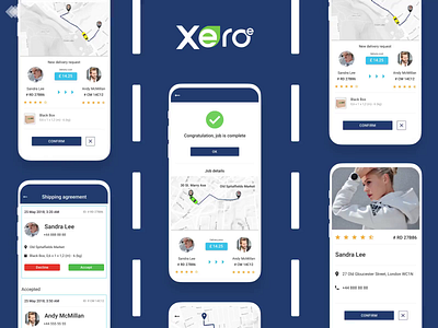 Mobile App Design for Xeroe Delivery System android automotive design delivery delivery service delivery truck figma ios materialdesign mobile app mobile application mobile screens mobile ui motion service app transportation design user flow user interface vehicles