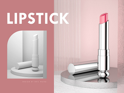 C4D lipstick design flat