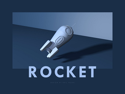 C4D rocket c4d design flat