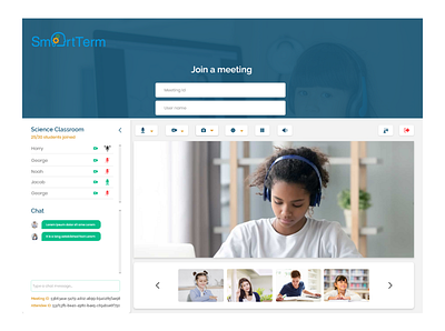 Smart Term dashboard design design illustration online classes smartclass ui ux web website