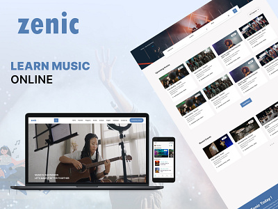 Zenic (Learn Music Online) design illustration learning music music platform ui ux web web design website