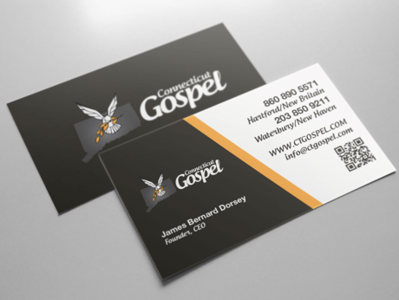 Black Business card for gospel branding business business card cards design