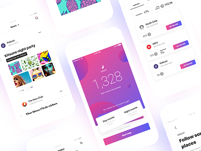 Unight — your events guide by Stan Yakusevich 💥 for heartbeat on Dribbble