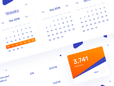 [WIP] Some data visualization #3 🔶 analitycs calendar card color data date picker graphic stats ui ui ux