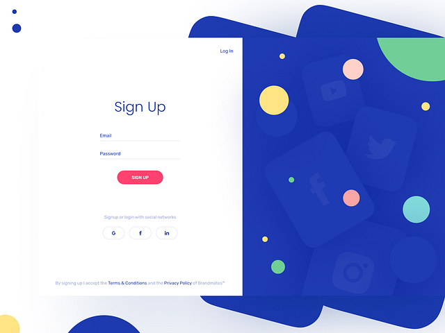 Simple signup page 🔑 by Stan Yakusevych 🇺🇦 for heartbeat on Dribbble