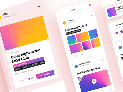 For the party lovers 🌙 app application color design ios mobile party ui ui ux unight