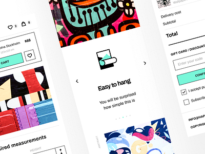 HappyWall 😋 bold font color e commerce images mobile photos simple ui ux wall
