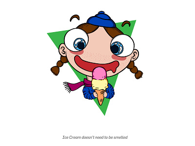 Ice Cream doesn't need to be smelled art concept concept art concept design design ice cream illustration sketching vector vector artwork vector illustration