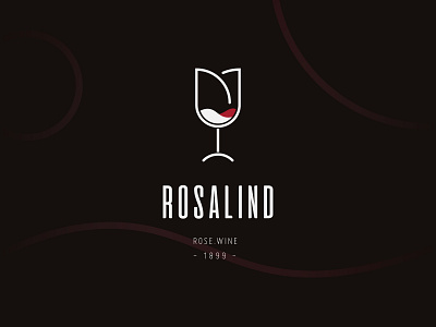 Rosalind Winery Logo Design brand brand identity design branding design logo logo design rose rose wine typography vector wine winery