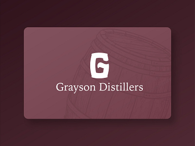 Grayson Distillers Logo Design barrel barrel logo brand identity design branding design distillers distillery grayson logo logo design logo sketch typography