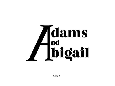 Adams and Abigail branding challenge daily logo