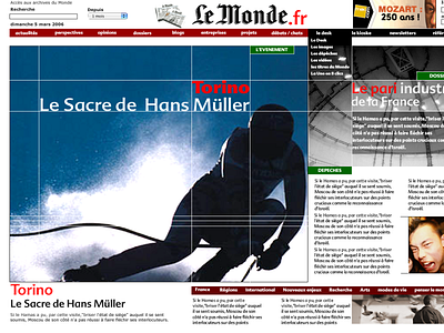 LE MONDE, FRENCH DAILY NEWS WEBSITE DESIGN