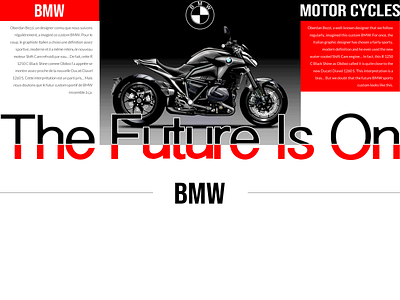 BMW / THE FUTURE IS ON adobe interactivity ui ux arvers behance branding digital digitaldancingwordsrecords frederic typography ui ux