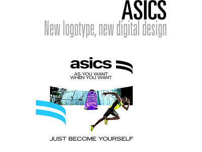 ASICS new logotype and digital design arvers asics interactivity ui ux design digital frederic logotype new