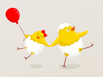 Chickens birthday character chicken funny illustration