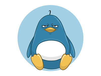 This is Boris bird blue character color cute funny illustration penguin penguins russia skeptic stickers for imessage