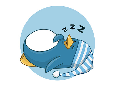 This is Boris bird blue character color cute funny illustration penguin penguins russia sleep sticker