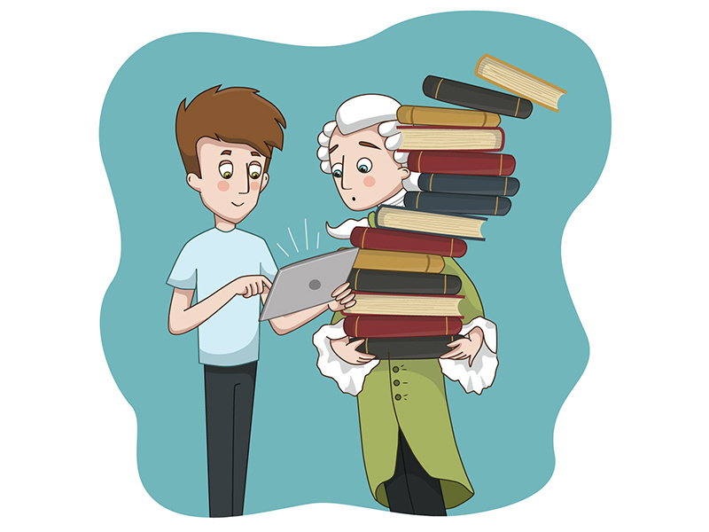 Illustration for the calendar facts man internet mood color funny character illustration
