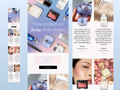 Beauty Product Newsletter EDM edm email email design email newsletter graphic design