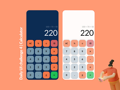 Daily UI Challenge 4 | Calculator app app design branding calculator dailyui design illustration logo ui ux vector web design webdesign