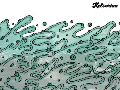 Moleskine Waves art blue green kelsorian moleskine pens sketch water waves