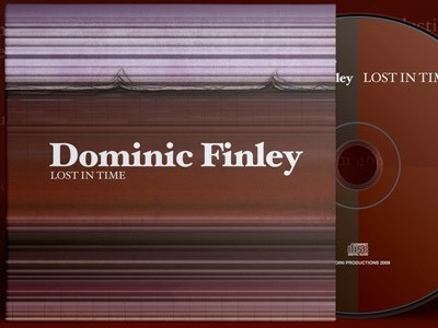 CD Sleeve For Dominic Finley: Lost in Time brown cardboard case cd design cd digipak compact disc digipack purple