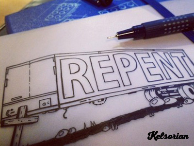 Repent Trailer Illustration art illustration moleskine repent sketch