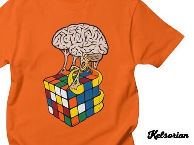 Cube Brain Rubicks Inspired Tee!