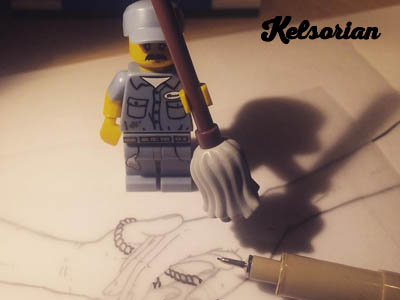 Drawing Hands With LEGO Man! andrew kelsall mop hands line drawing sketching sketch drawing lego