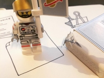 Just Doing some sketching! lego moleskine spaceman