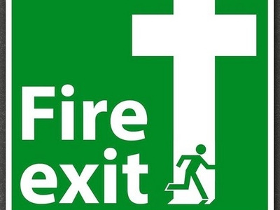 FIRE EXIT; CROSS christian christianart christiandesigner christianillustration christianinstagram christianprints christianquotes christiansignage christiansigns christianstuff jesus signsofthetimes