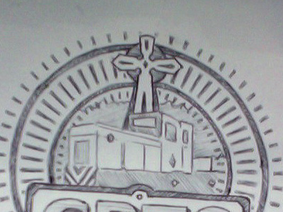 Christian Railway Company black celtic christian christian company christian design industrial logo logo design miniature moleskine pen art sketching track trains vintage