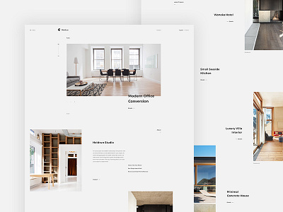 Heidrun - Homepage architecture clean design interior minimal portfolio site