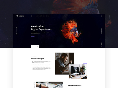 Huginn - Agency Homepage agency clean creative design minimal portfolio template theme ui website
