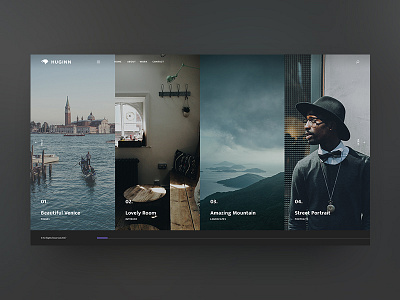 Huginn - Photography Layout clean creative design minimal modern photography portfolio simple template ui website