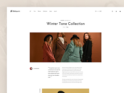 Eikthyrnir - Blog Concept blog clean ecommerce fashion minimal store theme ui ux web website