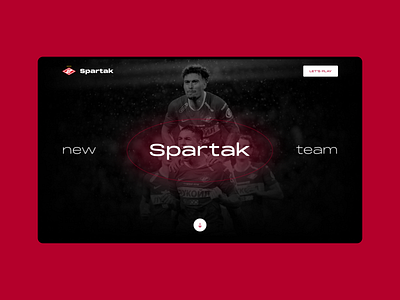 Promo website ux/ui design football club promotional design red spartak ui ui design ux ux design web design website design