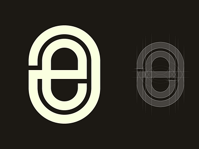 ae monogram and grid brand grid identity logo logofolio monogram
