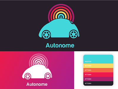 Autonome - logo concept autonomous branding logo technology