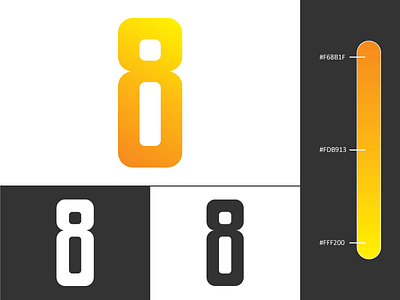 i8 - negative space monogram branding color logo monogram negative space