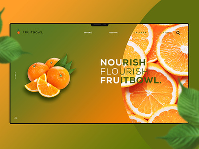 FruitBowl UI webDesign adobe photoshop