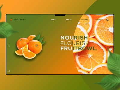 FruitBowl UI webDesign