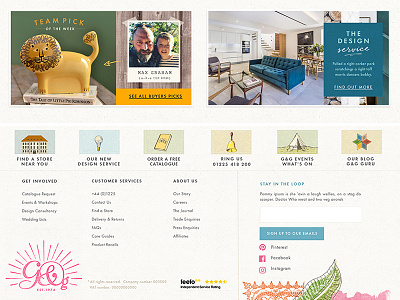 Graham & Green: New website footer animated footer retail web webdesign