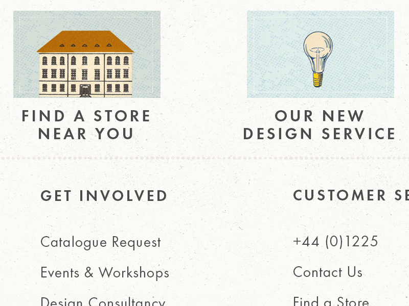 Graham and Green: Footer detail animated footer retail web webdesign
